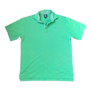 Footjoy Mens Golf Polo Shirt Mint Green Stretch Size Medium